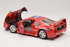 Ferrari F40 #40 J-P. Jabouille / O. Grouillard Art Sports 1987 Bburago 1:18 3332-A1 Metāls — attēls 5 no 8