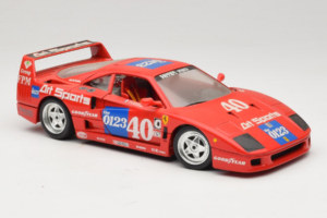 Ferrari F40 #40 J-P. Jabouille / O. Grouillard Art Sports 1987 Bburago 1:18 3332-A1 Metāls — attēls 6 no 8