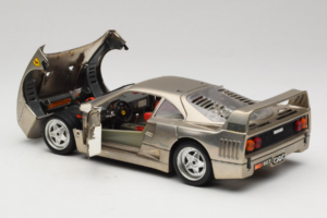 Ferrari F40 Dark Chrome Silver Kroymans Ierobežots Izlaidums Bburago 1:18 3032-C2 Metāls — attēls 5 no 8