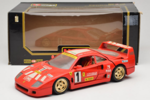 Ferrari F40 Evoluzione #1 Pirelli Sarkans 1992 Bburago 1:18 3042-P1 Metāls — attēls 8 no 8