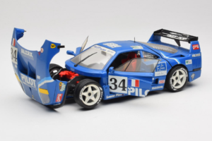 Ferrari F40 Evoluzione #34 Zils Custom 1987 Bburago 1:18 3032-C1 Metāls — attēls 2 no 8