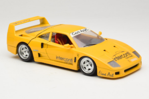 Ferrari F40 Interconti Car HiFi Dzeltens Bburago 1:18 3032-I1 Metāls — attēls 6 no 8