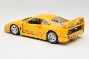 Ferrari F40 Interconti Car HiFi Dzeltens Bburago 1:18 3032-I1 Metāls — attēls 7 no 8