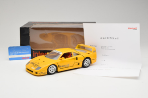 Ferrari F40 Interconti Car HiFi Dzeltens Bburago 1:18 3032-I1 Metāls — attēls 8 no 8