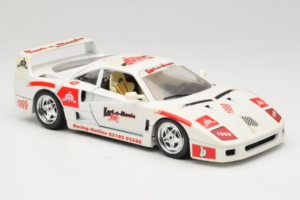 Ferrari F40 Kart-o-Mania Balts Bburago 1:18 3332-W3 Metāls — attēls 6 no 8