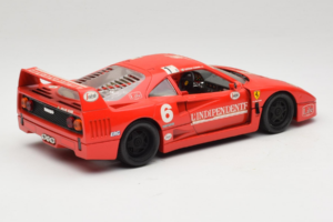 Ferrari F40 #6 V. Colombo L'Indipendente Sarkans 1987 Bburago 1:18 3032-L1 Metāls — attēls 3 no 8