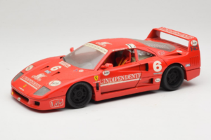 Ferrari F40 #6 V. Colombo L'Indipendente Sarkans 1987 Bburago 1:18 3032-L1 Metāls