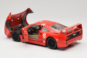 Ferrari F40 #6 V. Colombo L'Indipendente Sarkans 1987 Bburago 1:18 3032-L1 Metāls — attēls 5 no 8
