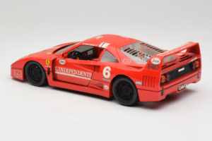 Ferrari F40 #6 V. Colombo L'Indipendente Sarkans 1987 Bburago 1:18 3032-L1 Metāls — attēls 7 no 8