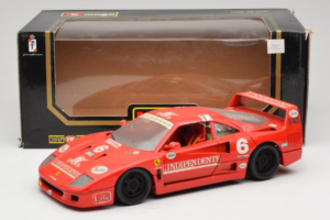 Ferrari F40 #6 V. Colombo L'Indipendente Sarkans 1987 Bburago 1:18 3032-L1 Metāls — attēls 8 no 8