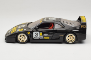 Ferrari F40 Magneti Marelli #3 Melns Bburago 1:18 3022-B1 Metāls — attēls 4 no 8