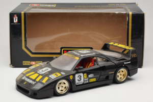 Ferrari F40 Magneti Marelli #3 Melns Bburago 1:18 3022-B1 Metāls — attēls 8 no 8