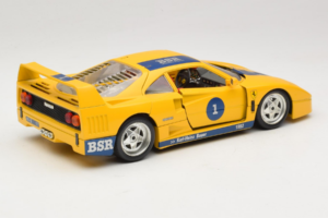 Ferrari F40 #1 Dzeltens Bauer Ierobežots Izdevums 100 gab Bburago 1:18 BSR001 Metāls — attēls 3 no 8