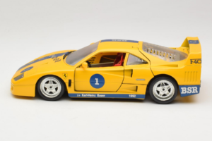 Ferrari F40 #1 Dzeltens Bauer Ierobežots Izdevums 100 gab Bburago 1:18 BSR001 Metāls — attēls 4 no 8