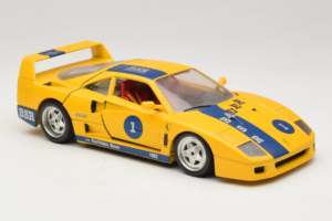 Ferrari F40 #1 Dzeltens Bauer Ierobežots Izdevums 100 gab Bburago 1:18 BSR001 Metāls — attēls 6 no 8