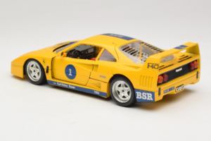 Ferrari F40 #1 Dzeltens Bauer Ierobežots Izdevums 100 gab Bburago 1:18 BSR001 Metāls — attēls 7 no 8