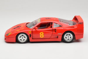 Ferrari F40 #8 Bevro International Sarkans 1987 Bburago 1:18 3332-P3 Metāls — attēls 4 no 8