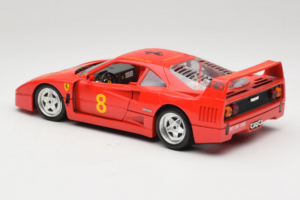 Ferrari F40 #8 Bevro International Sarkans 1987 Bburago 1:18 3332-P3 Metāls — attēls 7 no 8