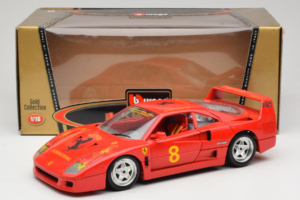 Ferrari F40 #8 Bevro International Sarkans 1987 Bburago 1:18 3332-P3 Metāls — attēls 8 no 8