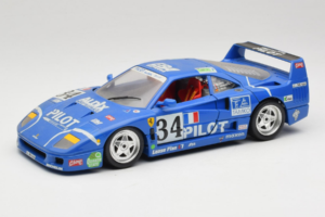 Ferrari F40 #34 M. Ferte / Thavenin / Palau Pilot Zils 1987 Bburago 1:18 3032-B1 Metāls