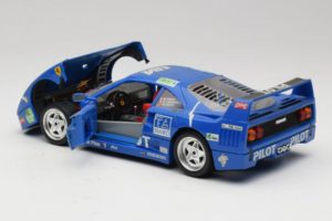 Ferrari F40 #34 M. Ferte / Thavenin / Palau Pilot Zils 1987 Bburago 1:18 3032-B1 Metāls — attēls 5 no 8