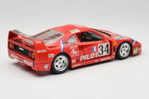 Ferrari F40 LM Pilot #34 Ferte / Thavenin / Palau 24 Hours of Le Mans 1995 Sarkans Bburago 1:18 3032-P3 Metāls — attēls 3 no 8