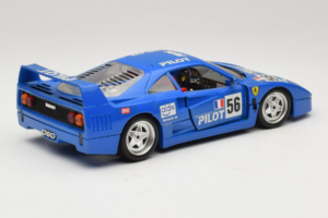 Ferrari F40 Pilot #56 Zils Bburago 1:18 3332-BL1 Metāls — attēls 3 no 8