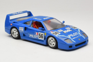 Ferrari F40 Pilot #56 Zils Bburago 1:18 3332-BL1 Metāls — attēls 6 no 8