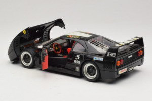 Ferrari F40 Pirelli Agip #1 Melns Bburago 1:18 3332-B1 Metāls — attēls 5 no 8