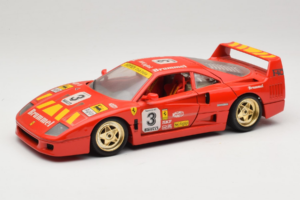 Ferrari F40 #3 Pirelli Sarkans 1987 Bburago 1:18 3332-P4 Metāls