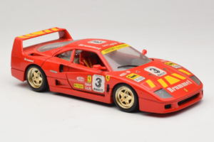 Ferrari F40 #3 Pirelli Sarkans 1987 Bburago 1:18 3332-P4 Metāls — attēls 6 no 8