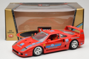 Ferrari F40 PPG Auto Refinish Sarkans Bburago 1:18 3332-P1 Metāls — attēls 8 no 8