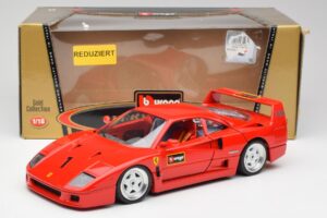 Ferrari F40 Sarkans Bburago 1:18 3332 Metāls — attēls 8 no 8