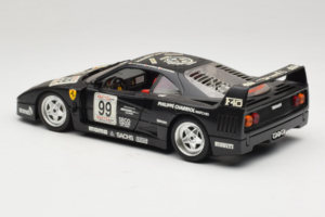 Ferrari F40 Seco #99 Lesseps / Charriol / Balandras Melns Bburago 1:18 3032-B3 Metāls — attēls 7 no 8