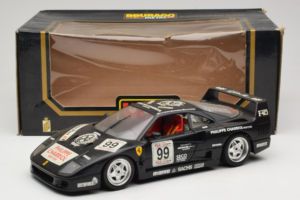 Ferrari F40 Seco #99 Lesseps / Charriol / Balandras Melns Bburago 1:18 3032-B3 Metāls — attēls 8 no 8