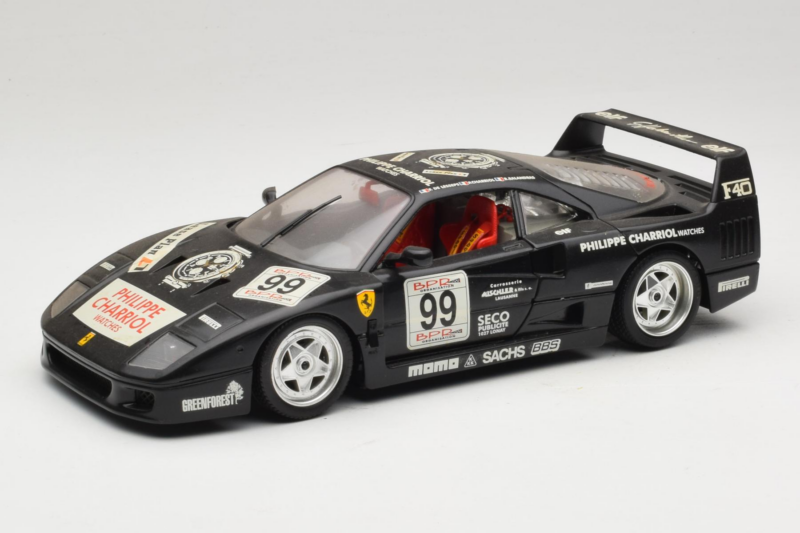 Ferrari F40 Seco #99 Lesseps / Charriol / Balandras Melns Bburago 1:18 3032-B3 Metāls