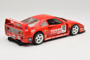 Ferrari F40 #40 T. Ohta / A. Reid Taisan Sarkans 1987 Bburago 1:18 3022-T1 Metāls — attēls 3 no 8