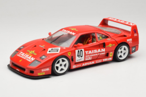 Ferrari F40 #40 T. Ohta / A. Reid Taisan Sarkans 1987 Bburago 1:18 3022-T1 Metāls