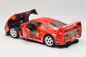 Ferrari F40 #40 T. Ohta / A. Reid Taisan Sarkans 1987 Bburago 1:18 3022-T1 Metāls — attēls 5 no 8