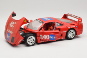 Ferrari F40 #40 the0123 Sarkans 1987 Bburago 1:18 3332-P5 Metāls — attēls 2 no 8