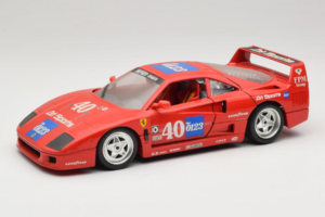 Ferrari F40 #40 the0123 Sarkans 1987 Bburago 1:18 3332-P5 Metāls