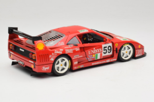 Ferrari F40 LM Unisys #59 Ota / P. Nappi / R. Donovan 24 Hours of Le Mans 1996 Bburago 1:18 3032-U1 Metāls — attēls 3 no 8