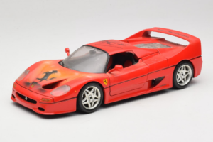 Ferrari F50 Braccio & Gotz M. Schumacher Paraksta Izdevums Bburago 1:18 MS Metāls
