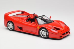 Ferrari F50 Kabriolets Sarkans Bburago 1:18 3352 Metāls — attēls 6 no 8