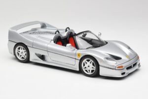 Ferrari F50 Kabriolets Sudrabs Bburago 1:18 3372 Metāls — attēls 6 no 8