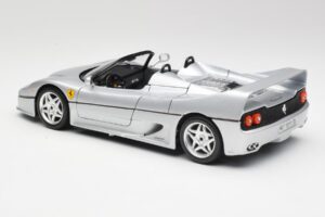 Ferrari F50 Kabriolets Sudrabs Bburago 1:18 3372 Metāls — attēls 7 no 8