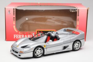 Ferrari F50 Kabriolets Sudrabs Bburago 1:18 3372 Metāls — attēls 8 no 8