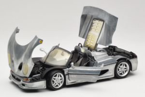 Ferrari F50 Kabriolets Chrome Silver Ierobežots Izdevums Hot Wheels 1:18 25741 Metāls — attēls 2 no 8
