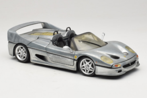 Ferrari F50 Kabriolets Chrome Silver Ierobežots Izdevums Hot Wheels 1:18 25741 Metāls — attēls 6 no 8
