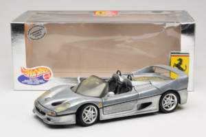 Ferrari F50 Kabriolets Chrome Silver Ierobežots Izdevums Hot Wheels 1:18 25741 Metāls — attēls 8 no 8